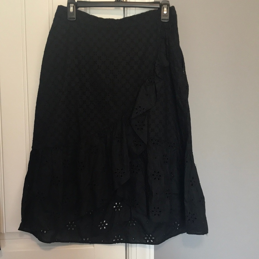 Black eyelet skirt